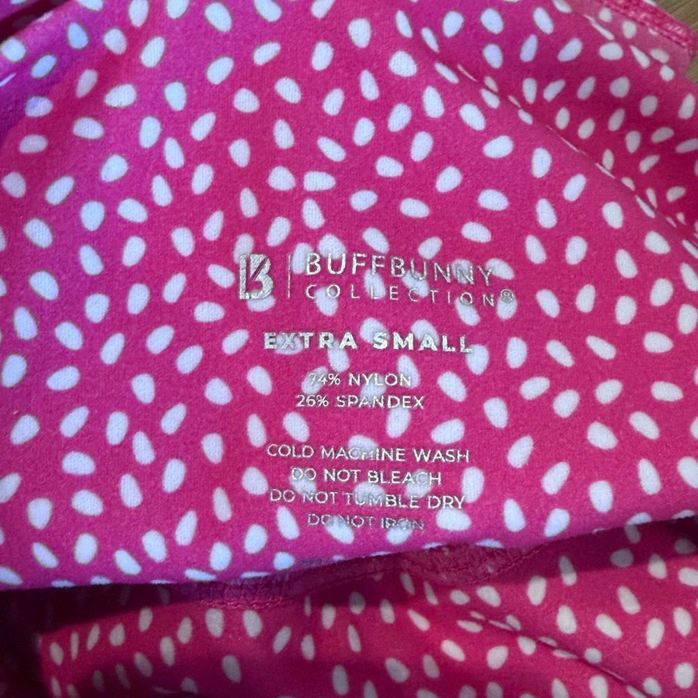 Buffbunny Vibrant Pink Polkadot Women’s Leggings XS - Picture 11 of 11